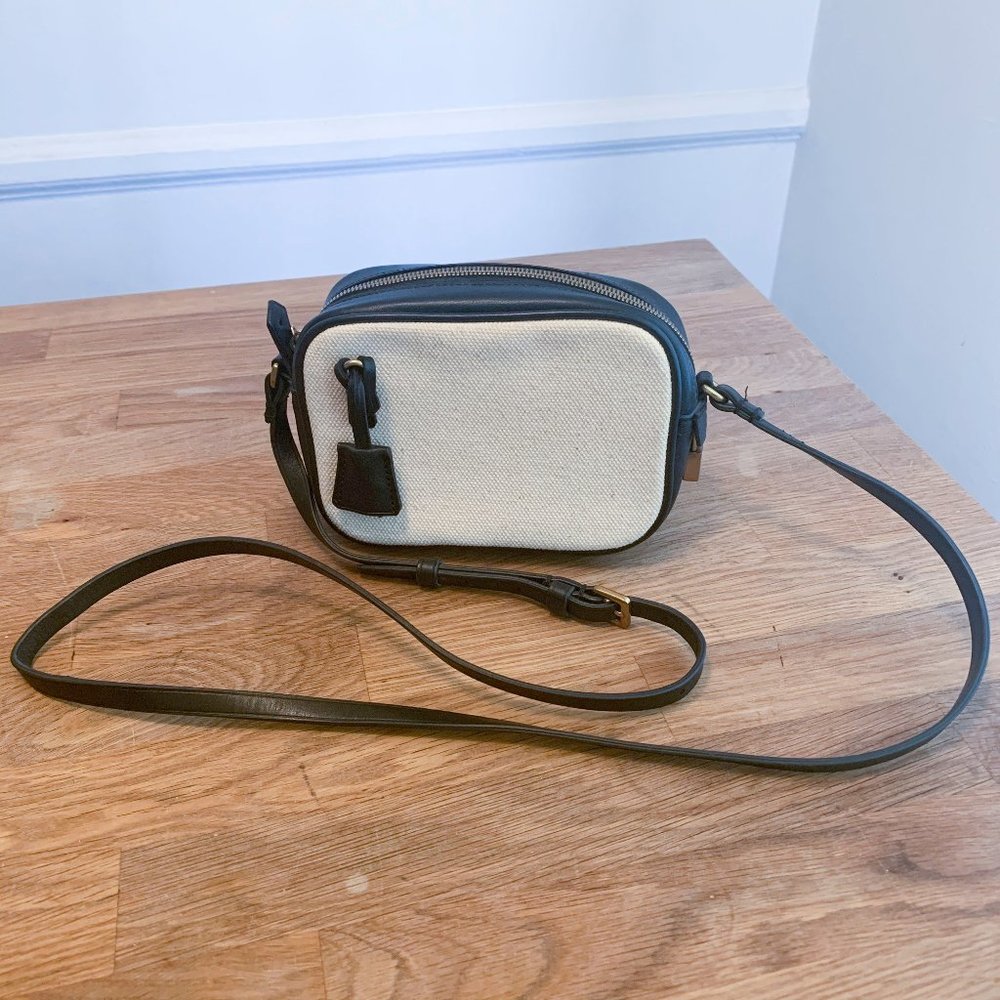 Jcrew Mini Signet Crossbody Bag in Black & White